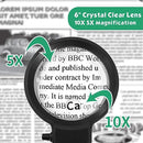 NZQXJXZ 2-in-1 Magnifying Glass with Light and Stand, 5X & 10X Magnifying Lamp with 36 Adjustable Brightness LEDs, Flexible Gooseneck Floor Standing Magnifying Lamp for Close Work, Craft, Reading