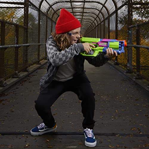 Nerf Mega CycloneShock Toy Blaster, Cybershock Color Style, 6-Dart Drum, 6 Nerf AccuStrike Mega Darts, Easy Priming (Amazon Exclusive)