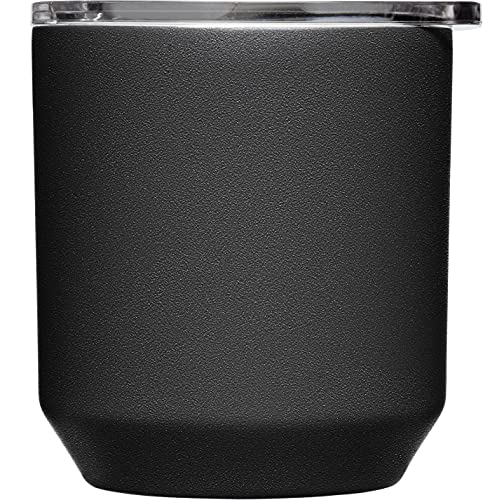 CamelBak Horizon 10 oz Rocks Tumbler - Cocktail Glass - Insulated Stainless Steel - Tri-Mode Lid, Black