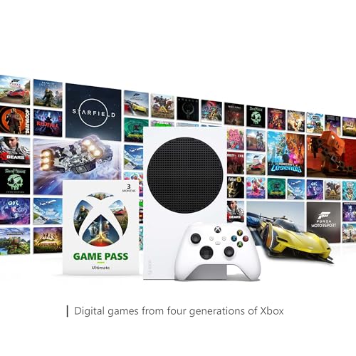 Xbox Series S – Starter Bundle | Next-Gen, All Digital Console | Includes 3 Months of Game Pass Ultimate