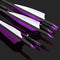 ZSHJGJR 30 Inch Archery Carbon Arrows Hunting Arrows with 4” Turkey Feather Targeting Practice Arrows Spine 500 for Compound & Recurve & Traditional Bow 6/12pcs (12 x Purple Arrows)