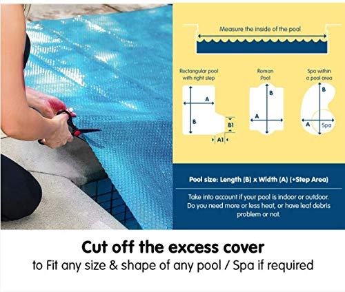 600 Micron 7M X 4M UV Stabilised Solar Swimming Pool Cover Bubble Blanket