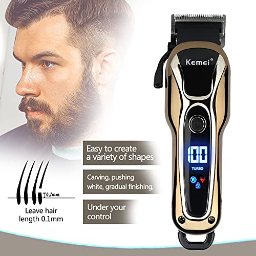 KEMEI Hair Clippers for Men Trimmer for Men Professional Hair Trimmer Beard Trimmer Barber Hair Cut Grooming Kit Machine Cordless Quiet.KM-1990