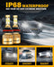 Auxbeam 9007 Headlight Bulbs F-S3 Series Led Headlight Conversion Kits 72W 8000LM CSP Chips Hi-Lo Beam, Pack of 2