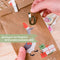 Papierdrachen Advent Calendar for Filling - 24 Brown Printed Gift Bags and 24 Number Stickers and Clips - Christmas Motif - for Crafts and Gifts - Christmas