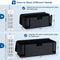 Cable Management Box Black, 2Pack Cord Organizer Box - Extra Large and Medium Size, Cord Hider Box to Conceal Power Strips on Desk or Floor, Made from Electrically Safe ABS Material