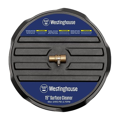 Westinghouse Universal 15” Pressure Washer Surface Cleaner Attachment - 3400 Max PSI, 1/4” Connector - for Gas and Electric Pressure Washers