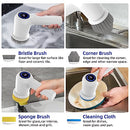 Electric Spin Scrubber Electric Cleaning Brush Cordless Power Scrubber with 4 Replaceable Brush Heads Handheld Power Shower Scrubber for Bathtub, Floor, Wall, Tile, Toilet, Window, Sink