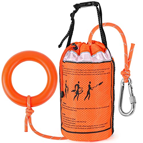 Zixar Water Rescue Throw Bag with 70 Feet of Rope in 3/10 Inch Tensile Strength Rated to 1844lbs, Throwable Device for Kayaking and Rafting, Safety Equipment for Raft and Boat