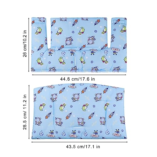 LLHQAMT for Stokke High Chair Cushion, Soft and Comfortable for Tripp Trapp High Chair Cushion, for Tripp Trapp Cushion Set Makes It Safer and More Comfortable for Baby to Sit On (Blue Space Pattern)