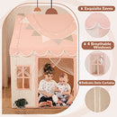 XIAOSHIHOU Kids Play Tent with Non-Slip Mat, Star Lights, Decorating Flag, Dots 4 Windows , Indoor and Outdoor Tent for Kids, Girls, Pink, 47/'' x 40/'' 52/'', Pink Dots Tent (01BLKPTYS)