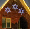 LAMPHOME [Large 25"x22" Twinkle 1248 LED Snowflake Neon Motif Super-Bright White and Blue LEDs Outdoor Christmas Decoration with 11 Functions and Timer Waterproof for Outdoor Home Party Wall Hanging