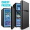 Compact Refrigerator, 73L Portable Freezer Fridge, Adjustable Mechanical Thermostat with Chiller, Reversible Doors, Black