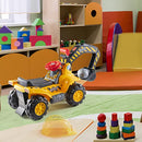 Play22 Toy Tractors for Kids Ride On Excavator - Music Sounds Digger Scooter Tractor Toys Bulldozer Includes Helmet with Rocks - Ride on Tractor Pretend Play - Toddler Tractor Construction Truck