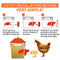 GUEOQTC 10 Pounds Chicken Feeder with 4 Ports, Rainproof Poultry Feeder for Up to 10 Adult Chickens or 15 Chicks(Orange) (OR-CF-8L)