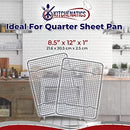 KITCHENATICS Small Quarter Sheet Cooling Rack for Cooking & Baking, Oven Safe Stainless Steel Rack, Baking Rack for Oven Cooking, Heavy Duty Cookie Cooling Rack fits Quarter Sheet Pan, 8.5" x12" IN