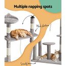 i.Pet Cat Tree 135cm Trees Scratching Post Scratcher Tower Toys Wood Condo House