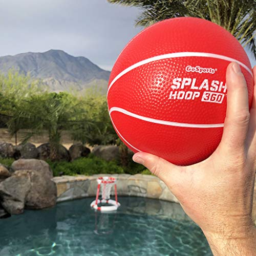 GoSports Splash Hoop 360 Floating Pool Basketball Game, Includes Water Basketball Hoop, 2 Balls and Pump