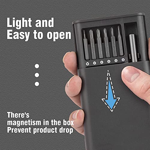 Precision Screwdriver Set Magnetic, 25 in 1 with 24 Piece Small Screwdriver Set, Mini Pocket Screwdriver kit Magnetic for Computer/Xbox/ PS3/ PS4/ Eyeglass/iphone/Camera/Nintendo/Drone/Watch