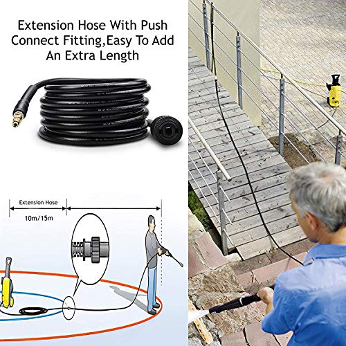DERASL 10M High Pressure Extension Hose,Connectors Quick Connect for High Pressure Cleaner K2 K3 K4 K5 K6 K7