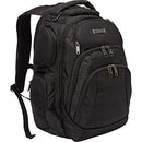 KENNETH COLE 5708145 Cole Reaction Pack-of-All-Trades' Multi-Pocket 17.0” Laptop & Tablet Business Travel Backpack, Black, One Size