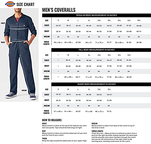 Dickies Men's Short-Sleeve overalls and coveralls workwear apparel, Red, Small US