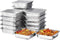 Packware Square Disposable Aluminum Foil Tray - Premium Quality Aluminum Foil with Leakage-Proof, Durable, Recycled Material - Catering, Baking, Roasting, Grill & Much More - 20x20x5cm (20 Pack)