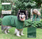 Dog Bathrobe Towel, Pet Drying Coat,Fast Drying Super Moisture Absorbent Dog Bathrobe Microfibre Towelling,Adjustable Collar and Waist Pet Dog Cat Bath Robe for Large,Medium,Small Dogs Green (M)