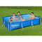 Bestway Steel Pro 9.8' x 6.6' x 26" Rectangular Steel Frame Above Ground Outdoor Backyard Swimming Pool Set with 330 GPH Filter Pump