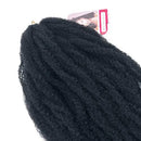 Coolbers 18 Inch Afro Kinky Curly Crochet Braids Hair Extensions Ombre Curly Crochet Hair (18 Inch, 1B)