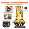 VEVOR Safety Harness, Universal Full Body Harness, Detachable Safety Harness Fall Protection with Added Padding on Shoulder, Back, Waist, Legs, and 5 D-Rings, ANSI/ASSE Z359.11, 340 lbs