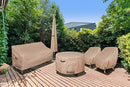 ULTCOVER Patio Umbrella Parasol Cover - 600D Waterproof Outdoor Market Umbrella Cover - Fits Market Umbrella 7-10 Feet