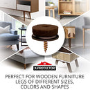 Screw-On Felt Furniture Pads X-Protector 24 PCS - 0.8” Chair Leg Floor Protectors for Hardwood Floors - Premium Chair Glides - Brown Floor Protectors for Chairs - The Best Furniture Sliders!