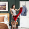 FYY Over The Door Hooks Hanger, 1 Pack Collapsible Folding Over The Door Organizer Rack Space Saving Hanging Storage Hanger for Clothes, Coats, Towels for Bedroom Bathroom Grey