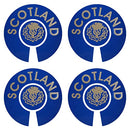 Acclaim Jumbo 6 cm 1 x Scotland Rampant Lion Yellow Red 1 x Scotland Thistle Blue Gold Lawn Bowls Identification Stickers Markers 2 Full Sets of 4 Self Adhesive