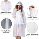 Rain Ponchos, 2 Pcs Rain Coats for Women Men, with Hood，Reusable EVA Rain Ponchos Raincoats.