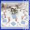 Sinmoe 200 Pcs Blue Floral Paper Napkins Guest 2 Layers Disposable Hand Towels for Bathroom White Cocktail Decorative Luncheon Napkin Dinner Wedding Tea Party