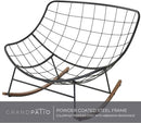 Grand patio Indoor & Outdoor, Royal Rocking Chair, Padded Cushion Rocker Recliner Chair Outdoor for Front Porch, Garden, Patio, Backyard, Grey