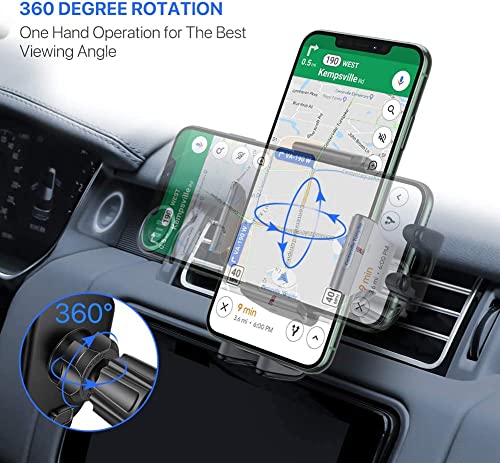 [New Generation] Miracase Car Phone Holder, Mobile Phone Holder for Car, Universal Car Phone Mount Compatible with iPhone 14 Pro Max 13/12/11/Mini/XR/XS/Samsung/and All 4.0"-7.0"Smartphones
