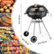 VEVOR Kettle Charcoal Barbecue Kettle Barbecue 56 cm Portable Barbecue Kettle Grill with Lid, Delicious BBQ, Picnic Grill with Large Grill Surface, Charcoal, Black, 63 x 82 x 88 cm Charcoal Round Barbecue Travel