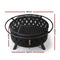 Grillz 30 Inch Portable Outdoor Fire Pit and BBQ - Black