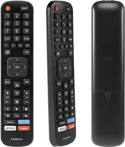 Universal Remote Control for Hisense Remote Control - Direct for All Hisense TV Remote Control LED Smart TVs, with Shortcut Buttons for Netflix, Prime Video, YouTube EN2BS27H