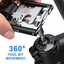 Kadacha 20-in-1 Bicycle Multifunction Tool with CO2 Inflator - Compact and Lightweight Multitool Kit for Road and Mountain Bikes - Includes Hex, Torx, Screwdriver and Chain Tool.
