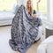 (Extra Large 150cm x 200cm , Gray) - Graced Soft Luxuries Oversized Softest Warm Elegant Cosy Faux Fur Home Throw Blanket 150cm x 200cm by, Grey Tie Dye