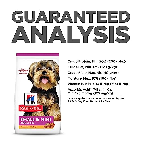 Hill's Science Diet Adult Small Paws, Chicken Meal, Barley & Brown Rice Recipe, Dry Dog Food for Small & Toy Breed Dogs, 7.03kg Bag