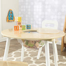 KidKraft Round Wooden Storage Table with 2 Chairs, Kids Table and Chair Sets, Kids Children's Playroom/Bedroom Furniture, 27027