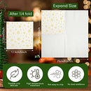 200 Pcs Christmas Paper Napkins Snowflake Cocktail Napkins Dinner Napkins Disposable White and Gold Paper Napkins Decorative Table Napkin for Birthday Winter Dinner Party Supply, 10 x 10 Inch Unfolded