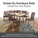 Chair Glides X-PROTECTOR – 25 mm Furniture Glides 8 pcs – Best Screw-On Furniture Sliders – Premium Chair Leg Floor Protectors – Slide Effortlessly with Chair Leg Pads That Protect Your Floor!