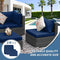 FINCATI 14Pack Patio Cushion Covers Replacement,Outdoor Patio Sectional Cushion Covers,27x27 inch Outdoor Sofa Replacement Cushions Covers for Furniture Seat Chair Pillow,Only Cover Navy Blue