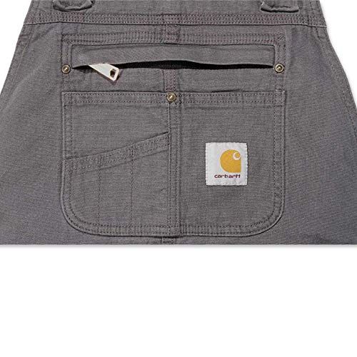 Carhartt Mens Rugged Flex® Relaxed Fit Canvas Bib Overall, Gravel, 44W x 34L